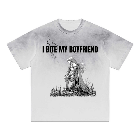 Gradient T-Shirt I Bite My Boyfriend
